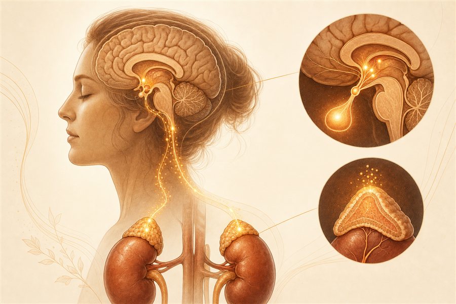 Schematische Darstellung der HPA-Stressachse